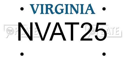 NVAT25 Virginia License Plate