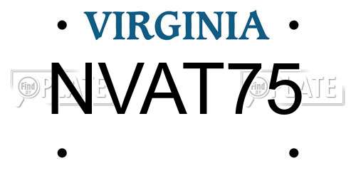 NVAT75 Virginia License Plate