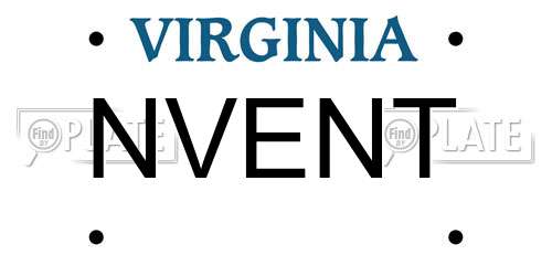 NVENT Virginia License Plate