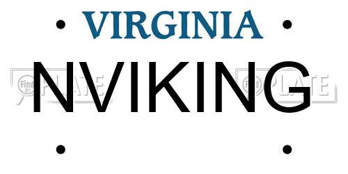 NVIKING Virginia License Plate