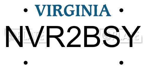 NVR2BSY Virginia License Plate