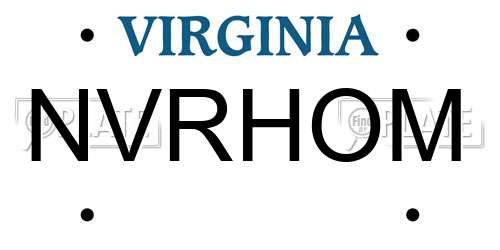 NVRHOM Virginia License Plate