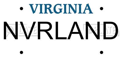 NVRLAND Virginia License Plate