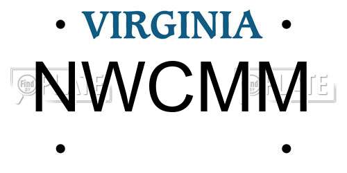 NWCMM Virginia License Plate