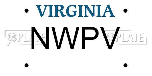 NWPV Virginia License Plate