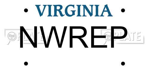 NWREP Virginia License Plate