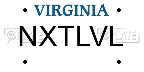 NXTLVL Virginia License Plate