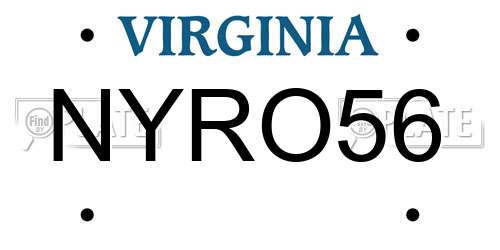 NYRO56 Virginia License Plate