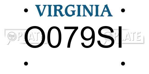O079SI Virginia License Plate