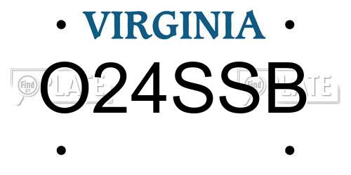 O24SSB Virginia License Plate