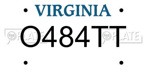 O484TT Virginia License Plate