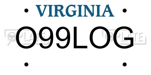 O99LOG Virginia License Plate
