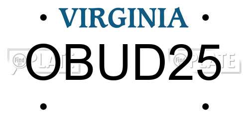 OBUD25 Virginia License Plate