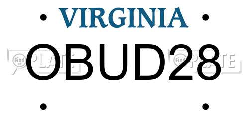 OBUD28 Virginia License Plate