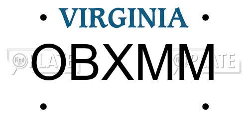 OBXMM Virginia License Plate