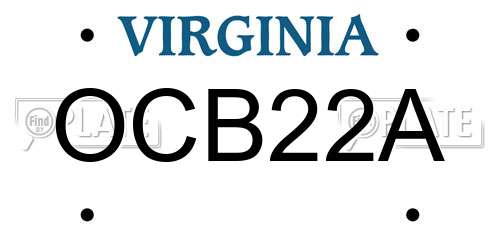 OCB22A Virginia License Plate