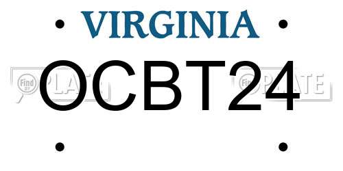 OCBT24 Virginia License Plate