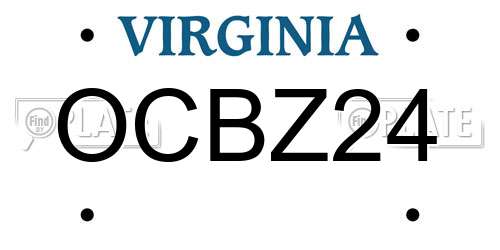 OCBZ24 Virginia License Plate