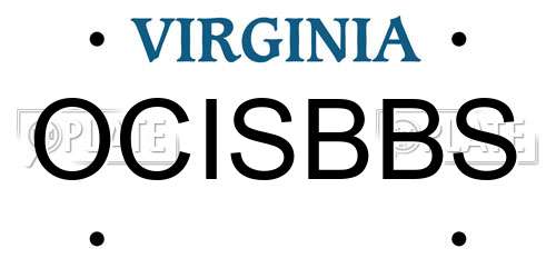 OCISBBS Virginia License Plate