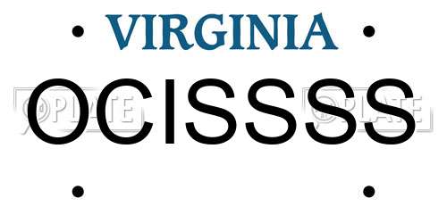 OCISSSS Virginia License Plate