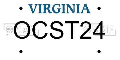 OCST24 Virginia License Plate