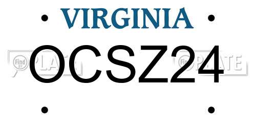OCSZ24 Virginia License Plate