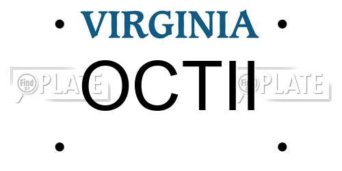 OCTII Virginia License Plate