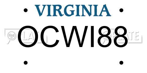 OCWI88 Virginia License Plate