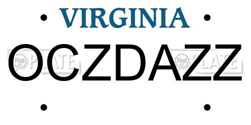 OCZDAZZ Virginia License Plate