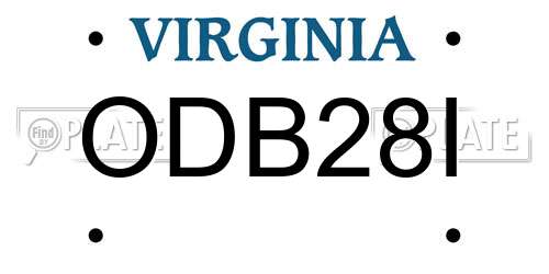 ODB28I Virginia License Plate