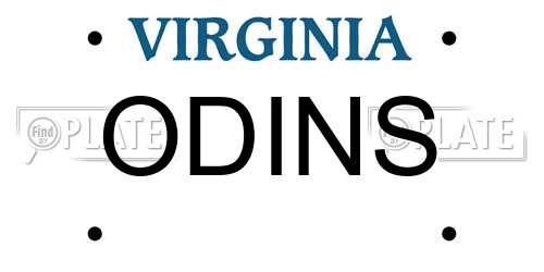 ODINS Virginia License Plate