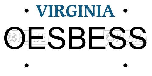 OESBESS Virginia License Plate