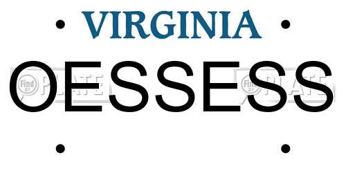 OESSESS Virginia License Plate