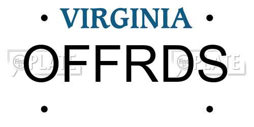 OFFRDS Virginia License Plate