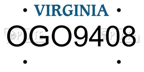 OGO9408 Virginia License Plate