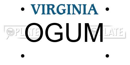 OGUM Virginia License Plate