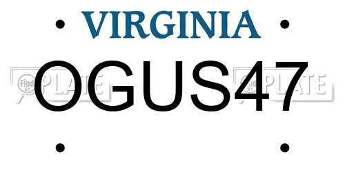 OGUS47 Virginia License Plate