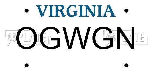 OGWGN Virginia License Plate