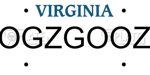 OGZGOOZ Virginia License Plate