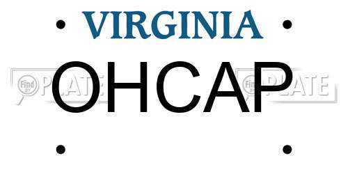 OHCAP Virginia License Plate