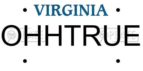 OHHTRUE Virginia License Plate
