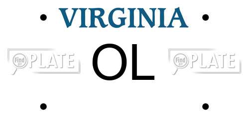 OL Virginia License Plate