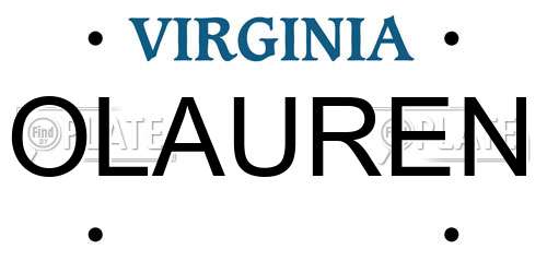 OLAUREN Virginia License Plate