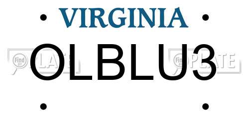 OLBLU3 Virginia License Plate