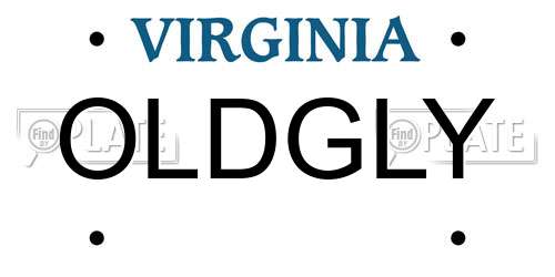 OLDGLY Virginia License Plate