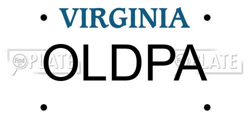 OLDPA Virginia License Plate