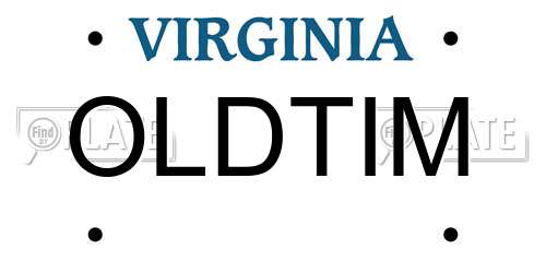 OLDTIM Virginia License Plate