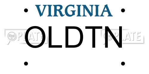 OLDTN Virginia License Plate