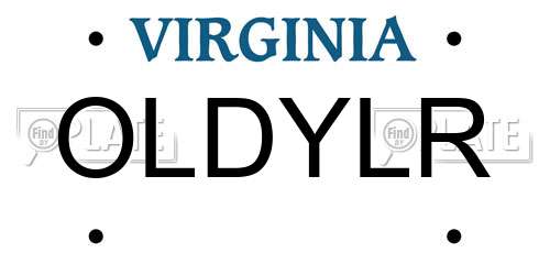 OLDYLR Virginia License Plate