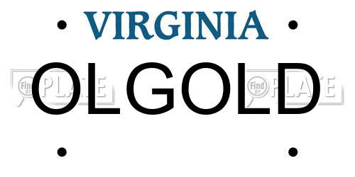 OLGOLD Virginia License Plate